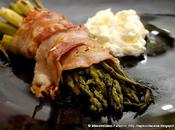 Asparagi avvolti nella pancetta affumicata uova camicia