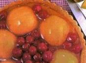 Torta pesche ciliegie sciroppate