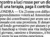 Incontro luci rosse disabile. terapia, paga contribuente”