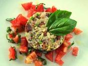 Metodo Montignac:Tartare branzino crostone dorato.