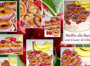Muffin alla banana cuore ciliegia