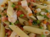 Penne fredde scampi brunoise verdure