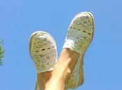 Here outfit with lace espadrillas inspired Valentino