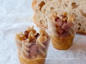 Fingerfood fusilli integrali zabaione alla birra speck (Fingerfood wheatmeal with beer speck)