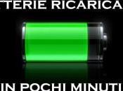 Batterie smartphone ricaricano pochi minuti