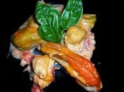 Friggitelli ripieni farinata ceci, prosciutto cotto basilico