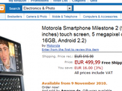 Motorola Milestone arrivo Novembre 499€