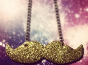 Tutorial: glitter moustache necklace// jewelry from cardboard