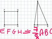 Problema svolto: determinare perimetro quadrato equivalente frazione superficie triangolo