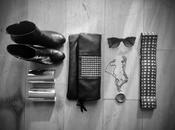 Black pochette with studs