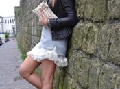 Lace, leather studs