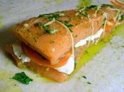 Salmone cartoccio ripieno stracchino, pomodorini scorze d'arancio