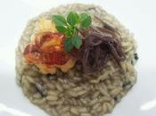 cucino papà: Risotto astice, melanzane affumicate bucce agrodolce