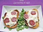 CROSTONI SALAME PICCANTE CRESCENZA Ricetta veloce