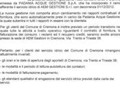L’ora scoccata. bolletta, lettera agli utenti Aem: utente Padania Acque
