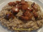 Risotto filante polpa taggiasche pancetta croccante