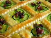 Crostata frolla ricotta, salsiccia zucchine