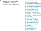 Apple invia prima beta 6.1.1 agli sviluppatori