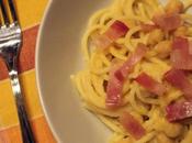 Spaghettoni crema ceci speck