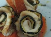 piccoli turbanti platessa zucchine coulis pomodoro, cialdine pane fiocchi sale australiano