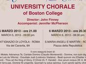 Concerti Musica Sacra Coro Universitario Boston College
