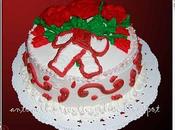Torta Panna rose rosse