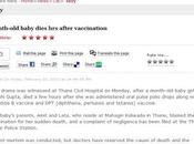 Bimba indiana appena mese muore poche dopo vaccino