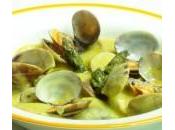 Vellutata asparagi patate vongole