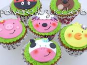 Tutorial cupcakes animali della fattoria: mucca, maiale, pecora, pulcino, cane coccinella