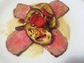 Roastbeef, crema cannellini melanzane