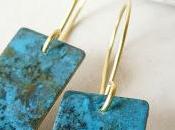 Orecchini ottone patina