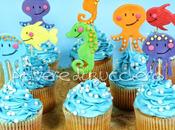 Tutorial cupcakes dell'estate soggetti marini: medusa, pesce, cavalluccio marino, polipo