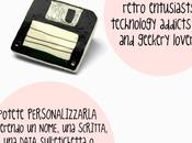 Spille Retro' Computer Floppy Disc disegnata mano shrink plastic...Personalizzabile!!!