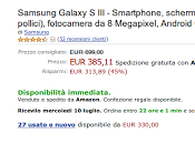 Samsung Galaxy Nokia Lumia 920: SOLI euro differenza Amazon