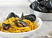 Fettuccine integrali guazzetto cozze allo zafferano