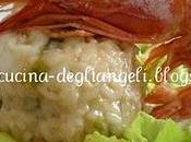 Timballino risotto gamberoni scarola