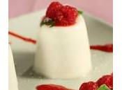 Ricette dolci: panna cotta cocco salsa lamponi
