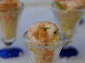 Couscous gamberi crudités