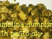 Gnocchetti semolino pesto semolina dumplings with