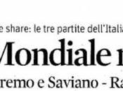 anno ascolti nella 2010 disfatta degli azzurri Sudafrica, Sanremo fenomeno Saviano