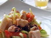 Insalata calamari scottati puntarelle