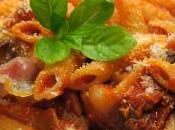 Penne all’arrabbiata guanciale funghi