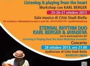 CittÃ Studi Biella organizza giorni workshop concerto, venerdÃ¬ domenica ottobre 2013.