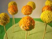 Cake pops gialli arancioni