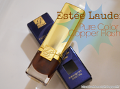 Estée Lauder, Pure Color Vivid Shine Lipstick (Copper Flash) Review swatches