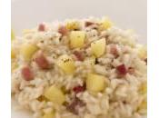 Ricette primi: risotto mele speck