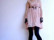 Leather with romantic dress