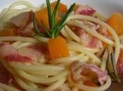 Spaghetti zucca pancetta