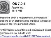 Apple rilascia l’aggiornamento 7.0.4