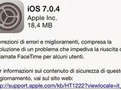 Apple rilascia l’aggiornamento 7.0.4